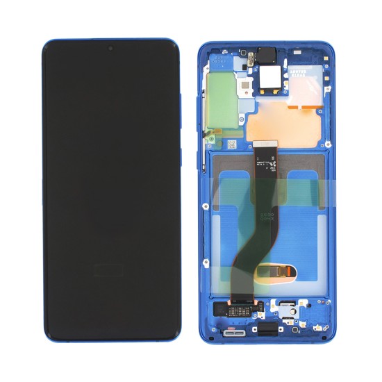 Touch+Display+Frame Samsung Galaxy S20 Plus 4G/G985/S20 Plus 5G/G986 Service Pack Aura Azul